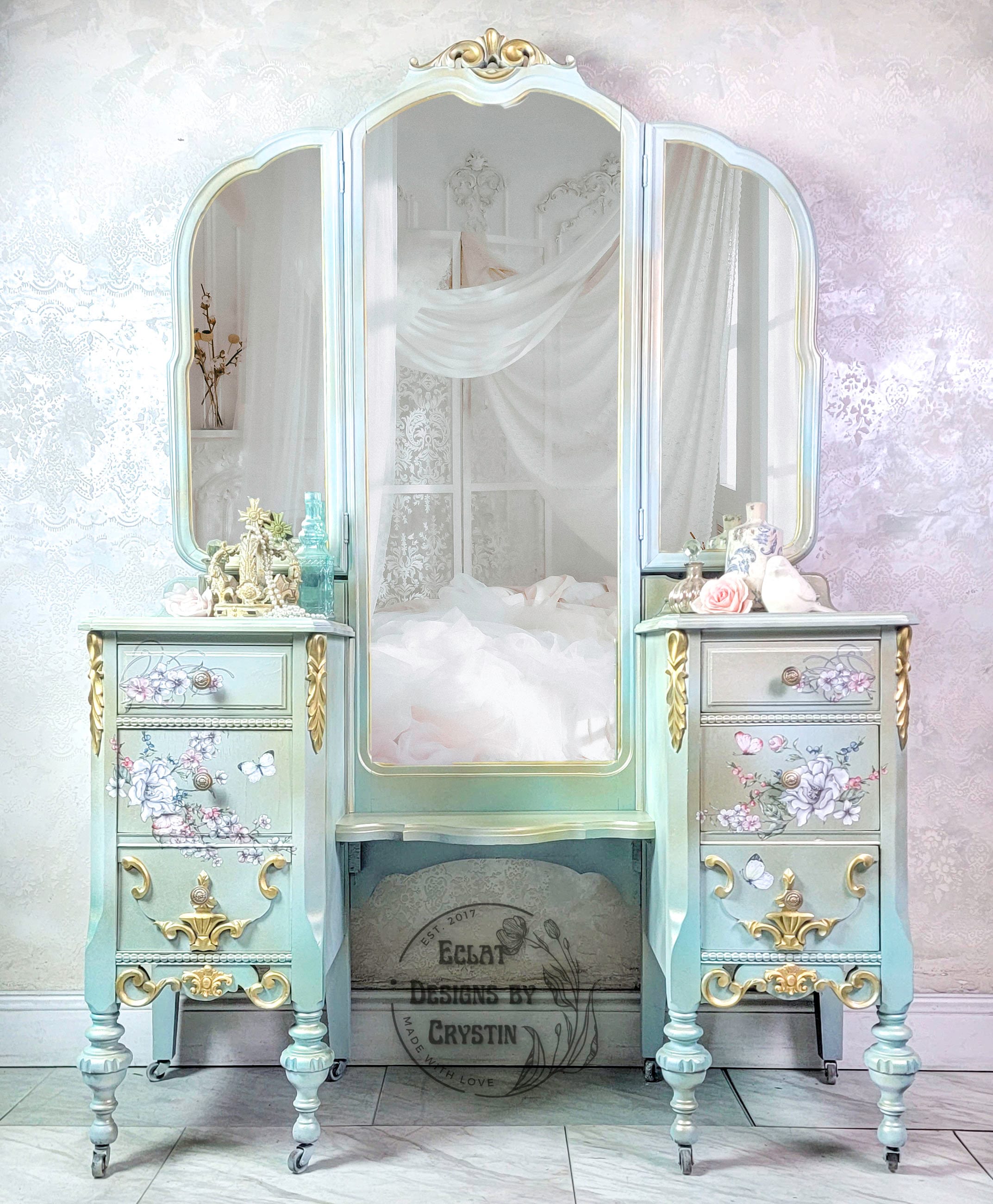 Custom Pink Chalk Paint Vanity