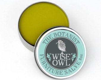 The Botanist Wise Owl Furniture Salve - Essential Oils Balm - Leather Balm - Scented Wax - Furniture Wax - Wood Varnish - Chalk Paint