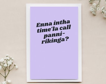 Enna intha time’la call pannirikinga? | love today | A6 Tamil Greeting Card |