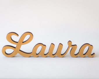 Custom Script Font Freestanding Names | Laser Cut | FREE SHIPPING | Gift | Nursery | Baby Shower | Wedding | Birthday