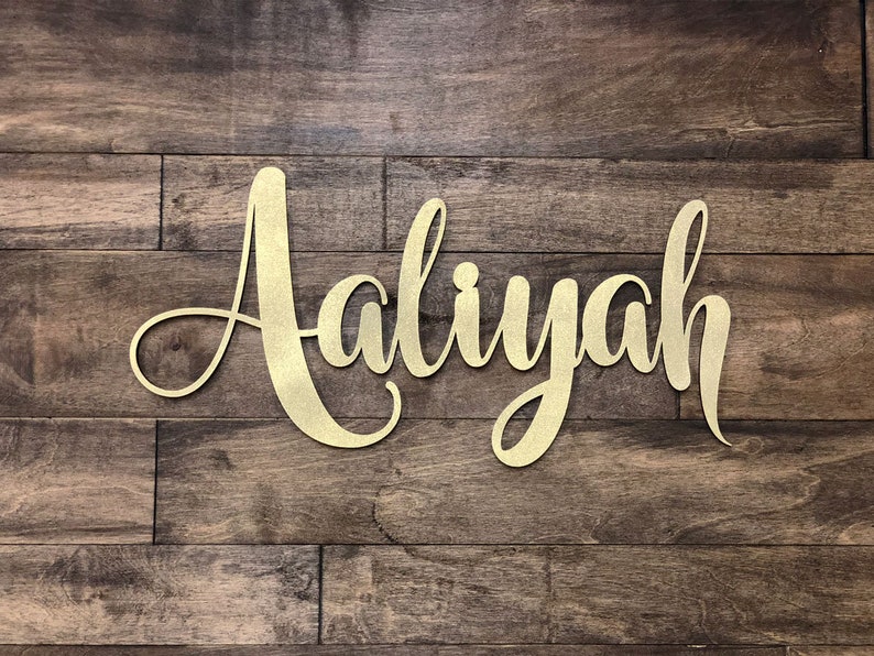 Custom Script Wall Hanging Name FREE SHIPPING Laser Cut Etsy