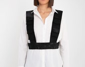 Black Pocket Denim Belt-Corset