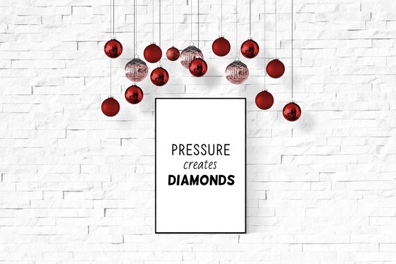 Druck Macht Diamanten Zitate Positives Denken Positive Etsy