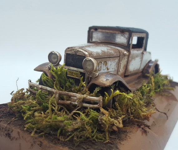 1930 Hudson Coupe Junkyard Diorama 1 32 Scale Barn Find Etsy