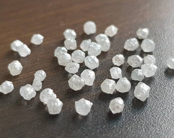 1.05 Carat 1.5-2 MM Size Natural White Color Rough Uncut Loose Diamond 15-20Pcs Lot ! Natural White Rough Diamond ! Rough Diamond