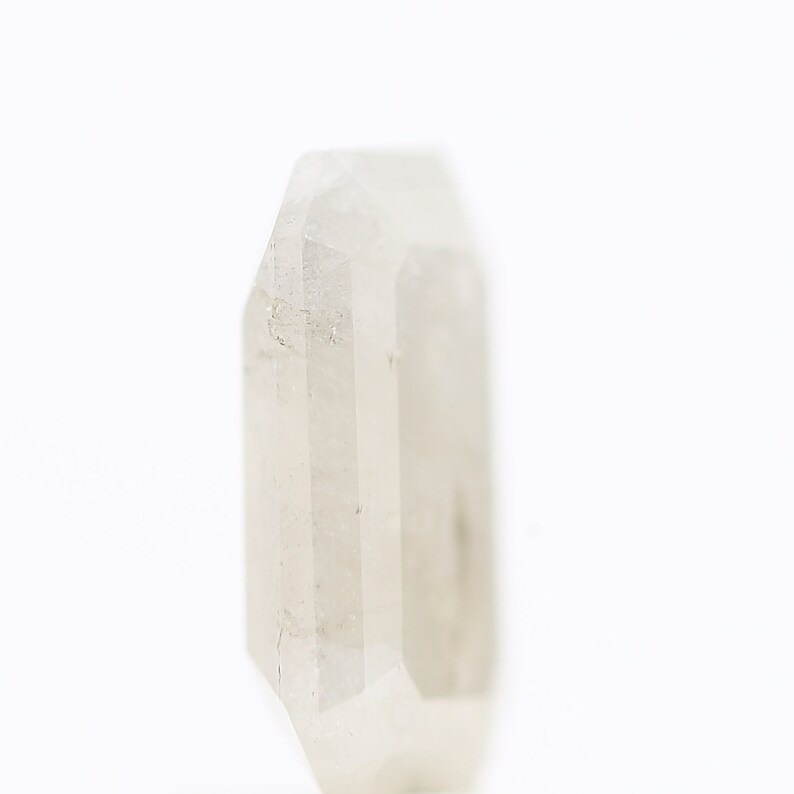 Gray Diamond Natural Salt And Pepper Diamond 0.98 Carat Natural Emerald Cut Fancy Milky Gray Color Diamond Natural Emerald Cut Diamond
