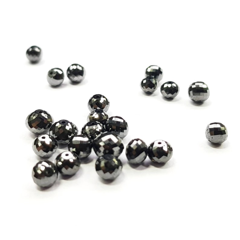 Natura Black Color Roundish Ball/'s Cut Loose Diamond Beads with Drilled Hole 5.00 Ct 4.00 to 4.50 MM Size Natural Diamond Diamond Beads