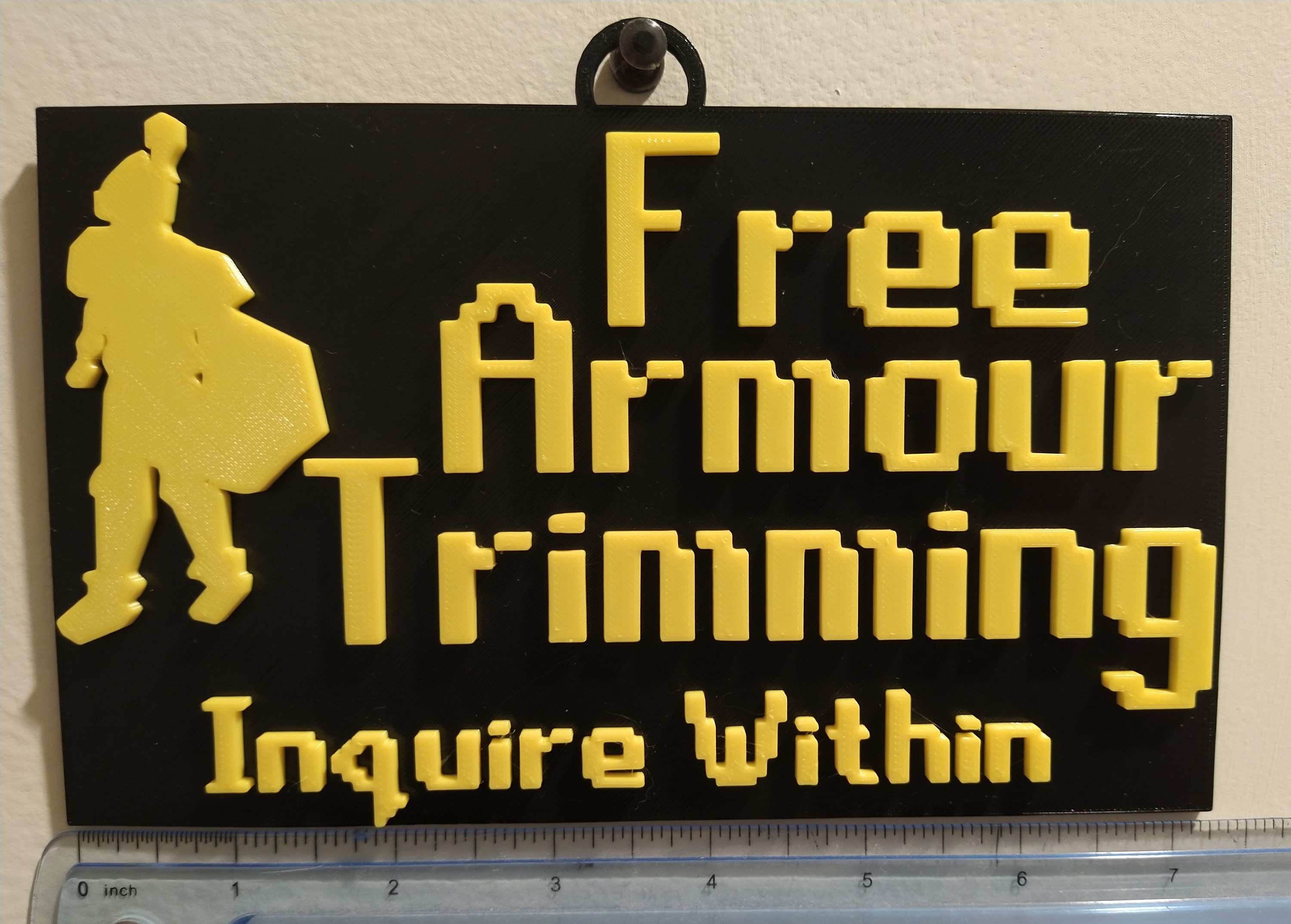 Free Armour Trimming Sign Old School Runescape OSRS Canada