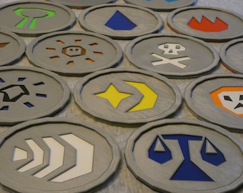 OSRS Rune Coasters - Old School Runescape Inspired Fan Art - 3D Printed - Gift for RS and MMO Game Fans