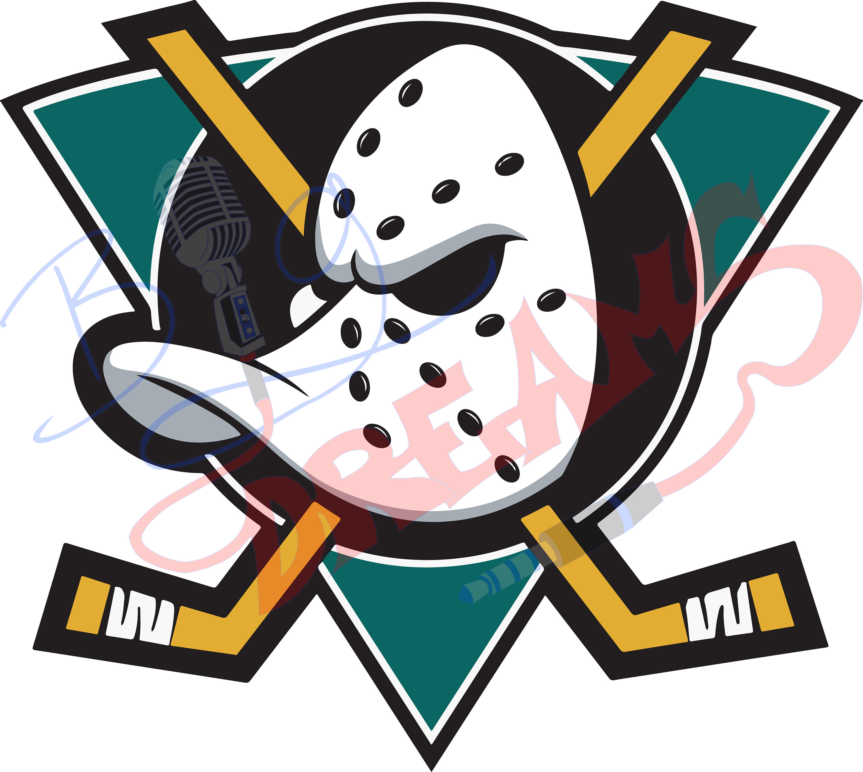 The Mighty Ducks Original Logo (Black) | Graphic T-Shirt