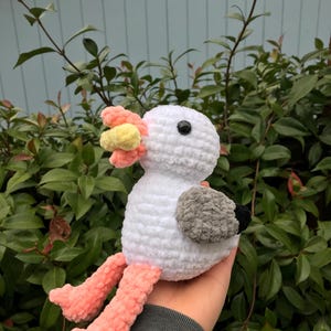 Crochet seagull with French fry
