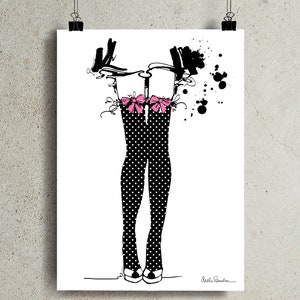 Fashion Art, Fashion Illustration Print, Girl Art, Girls Room Art, Fashion Print, Vanity Art, Tights Sketch, Woman Fashion Art, Gift for Her