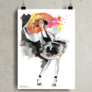 Fashion Model Print, Bright Colorful Original Art Print, Fashion Model Poster, Fashion Model Sketch, Fashion Model Art, Fashion Art Poster