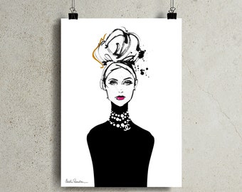 Croquis de mode, oeuvre d'art mural mode, impression d'art de mode, illustration de mode, décoration murale mode, oeuvre d'art pour dressing, cadeau pour elle
