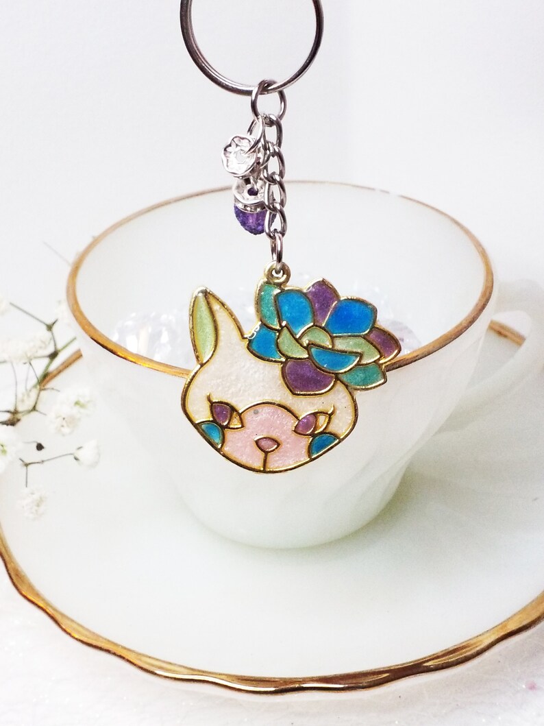 Cat Person Key Chain Kawaii Resin Keychain Resin Keychain Cat Keychain Kitty Keychain