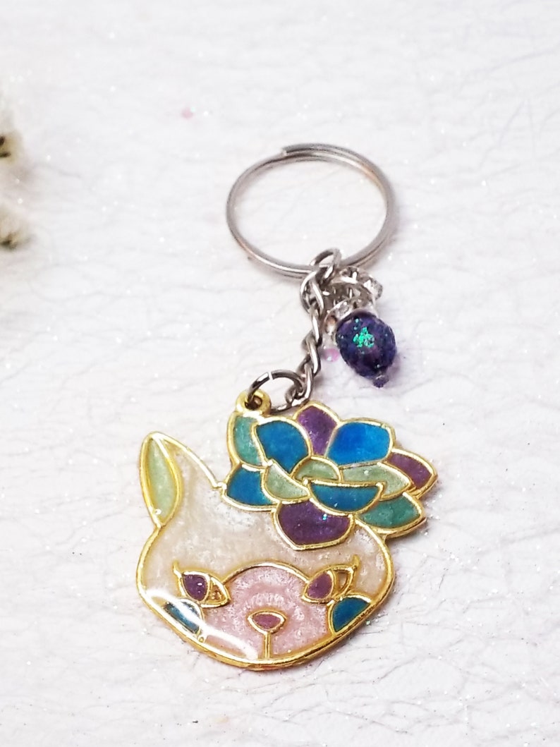 Cat Person Key Chain Kawaii Resin Keychain Resin Keychain Cat Keychain Kitty Keychain