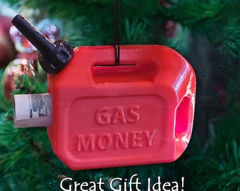 Gas Money Gas Can Christmas Ornament Stocking Stuffer Funny Gag Gift Office Party Gift for her him