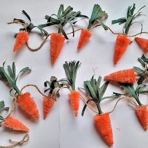 Easter Garland Farmhouse Bottle Brush Tree Carrots Easter Bunny Home Decor Free Shipping Crafts Gifts