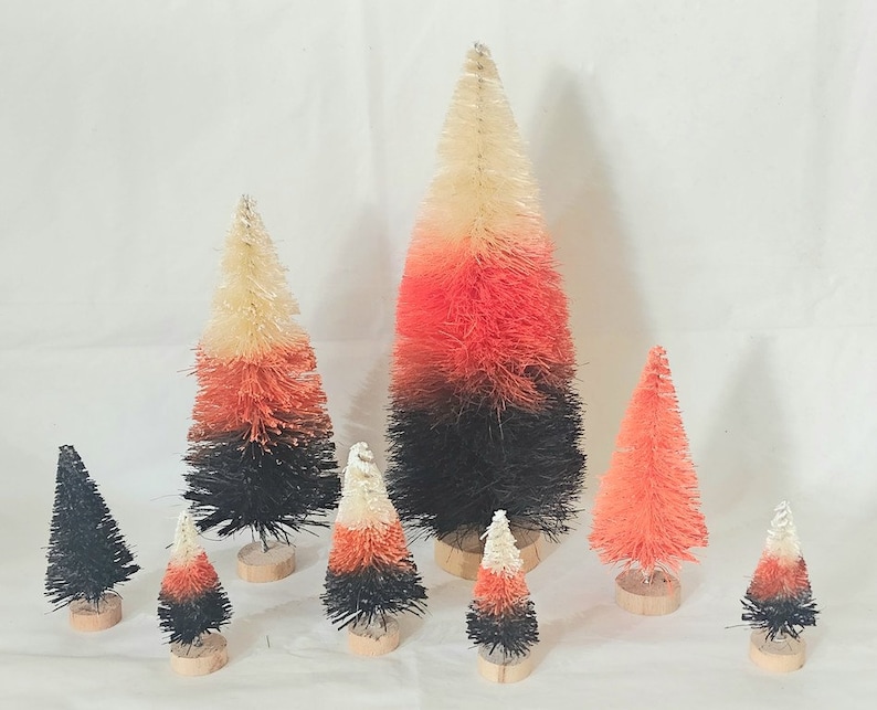 7" Tall 8pc Black & Orange Candy Corn Ombre HALLOWEEN Fall Autumn ...