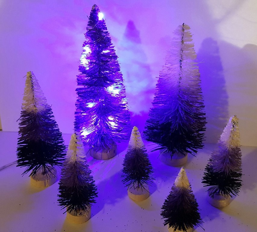 Light up LED 5" Tall Purple Candy Corn HALLOWEEN Miniature Mini Ombre ...