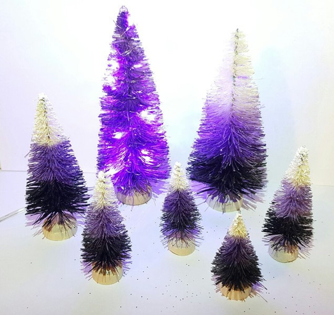 Light up LED 5" Tall Purple Candy Corn HALLOWEEN Miniature Mini Ombre ...