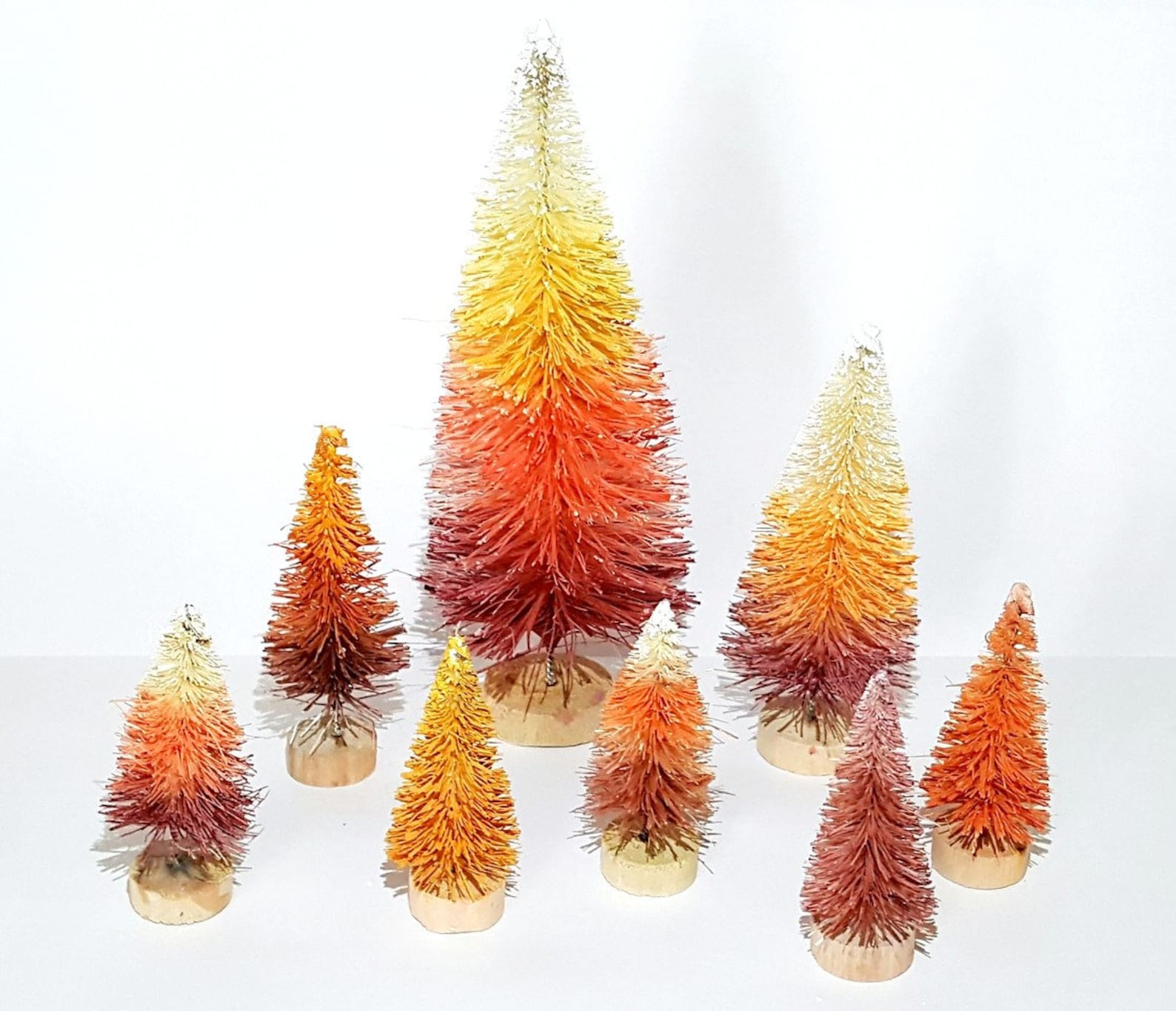 Lot of 8 Country Mix Mini Candy Corn HALLOWEEN Miniature Sisal Bottle ...