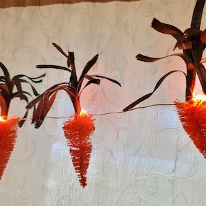 20 LED Light Up Farmhouse Bottle Brush Tree Carrots Fairy Lights Garland Easter Bunny Free Shipping Home Decor Crafts Gifts