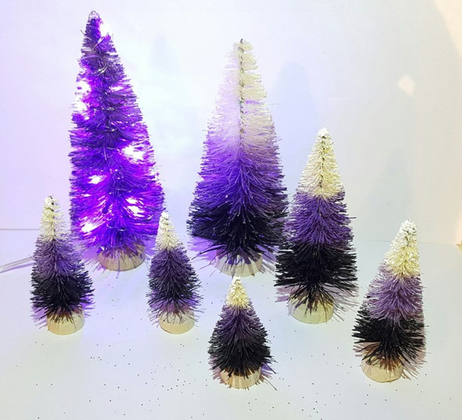 Light up LED 5" Tall Purple Candy Corn HALLOWEEN Miniature Mini Ombre ...