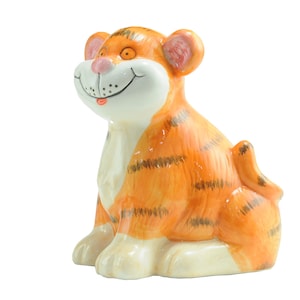 Tiger Ceramic Cute Piggy Bank, Ceramic Piggy Bank for Girls Boys Kids Adults, Saving Bank Coin Bank Money Bank Money Box