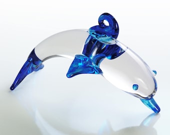 Hand Painted Glass Dolphin Ornament - Spring and Summer Suncatcher, Hanging Decor - 3 Styles Available