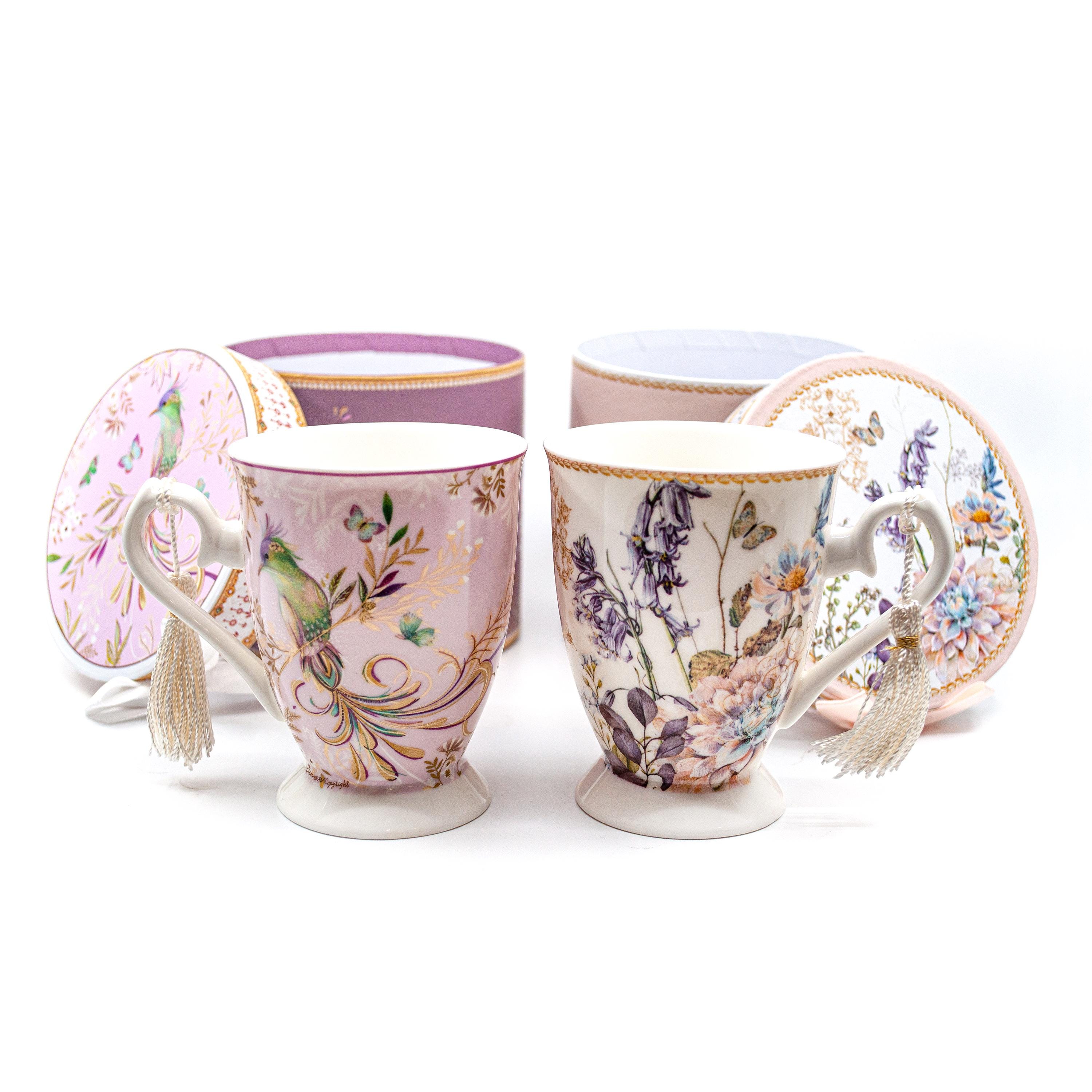 Camping Coffee Mug Set of 4, Enamel Tea Coffee Drinking Mugs Cups for