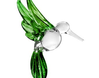 Hand Painted Glass Hummingbird Ornament - Spring and Summer Suncatcher, Hanging Decor - 6 Styles Available