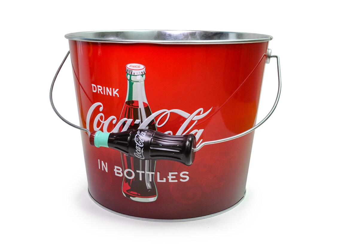 Coca Cola Large Galvanized Beverage Coke Bucket Collectible Etsy