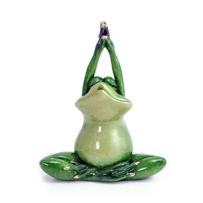 Yoga Green Frog Figurine Outdoor Decor Yoga Green Frog Figurine Outdoor Decor