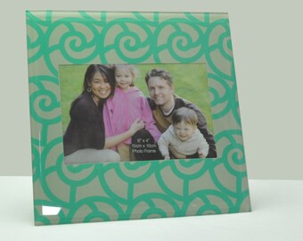 Pattern 4" X 6" Glass Photo Frame