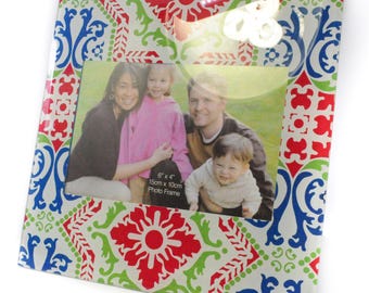 Pattern 4" X 6" Glass Photo Frame