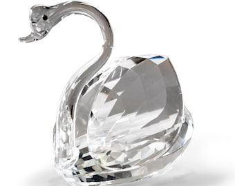 Large Crystal Swan Figurine – Graceful and Timeless Elegance