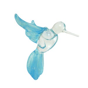 Hand Painted Frosted Glass Hummingbird Ornament - Hanging Glass Bird Figurine - Window Suncatcher in 5 color options - Spring Home Decor