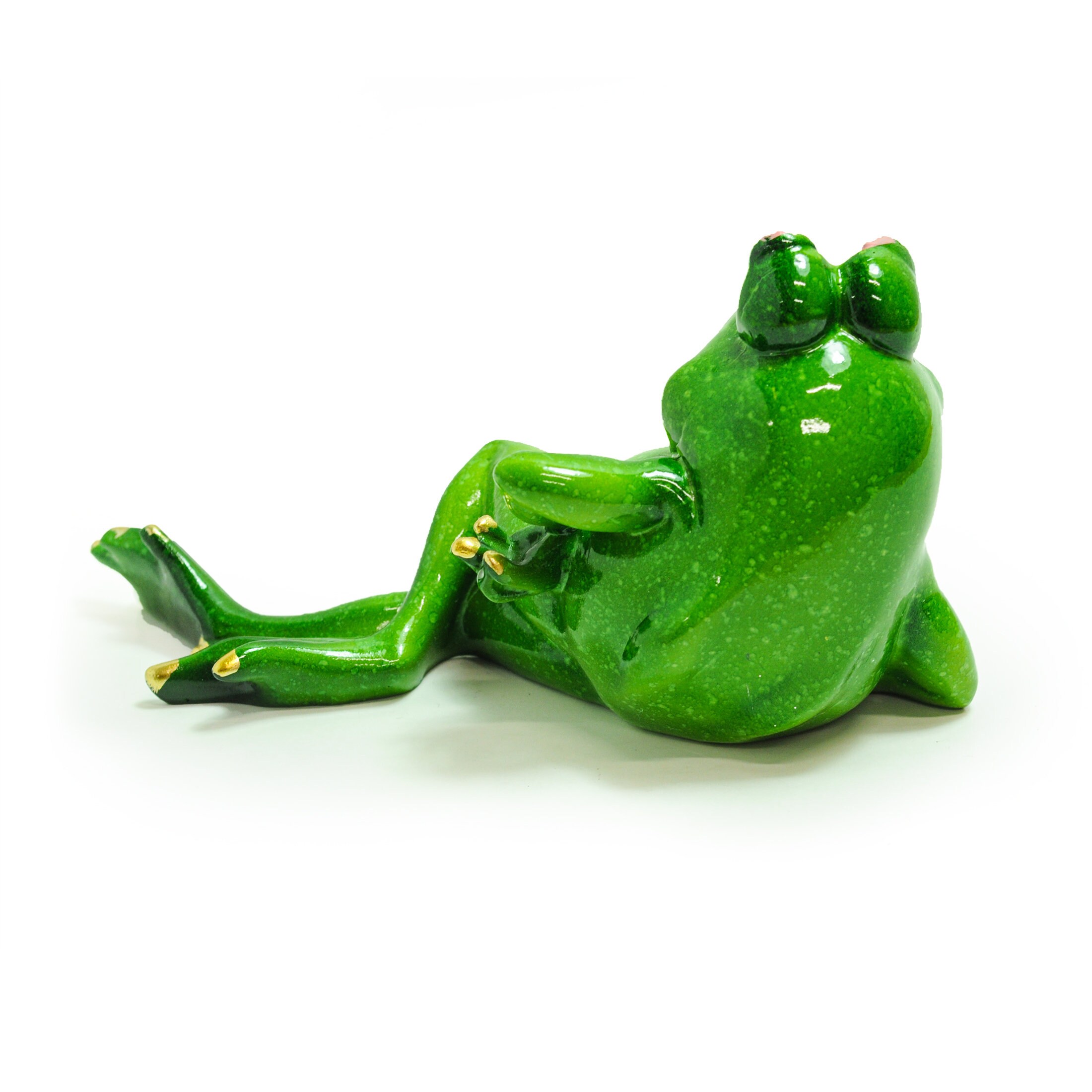 Lady Frog Yoga Figurine Green Frog Relaxing Garden Decor Etsy Australia