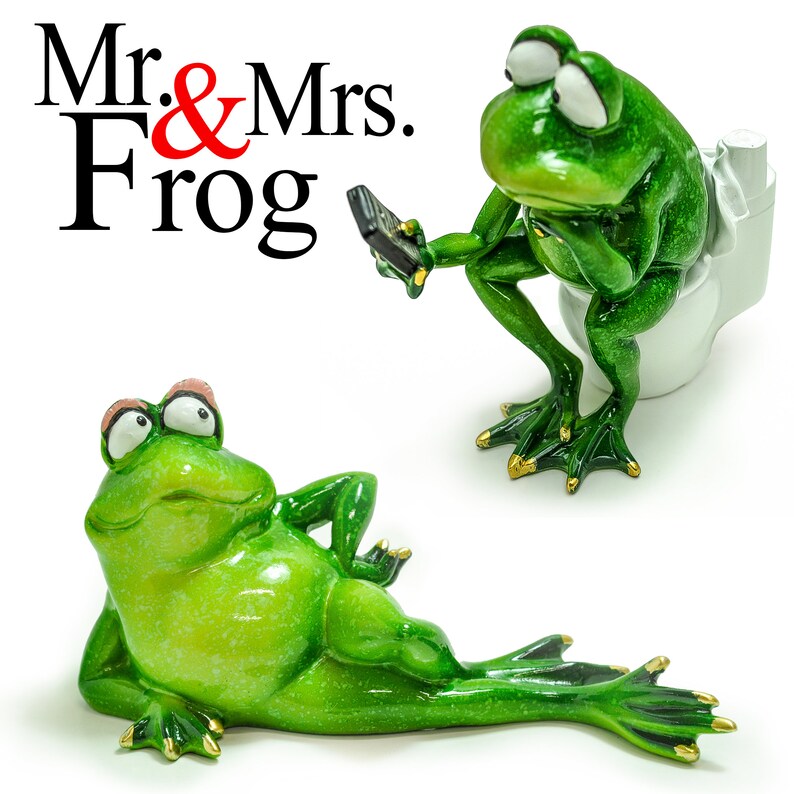 Wedding gift mr and mrs big green frog set mr  mrs frog  etsy Wedding gift mr and mrs big green frog set mr  mrs frog  etsy