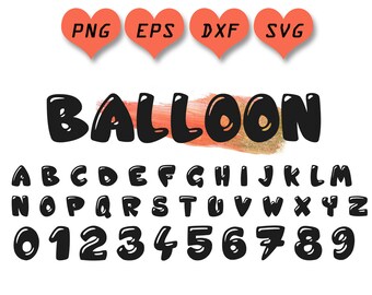 party font svg, balloon font svg, party letters svg, party alphabet svg, cute alphabets svg, cute alphabet cut files, cute font stencil