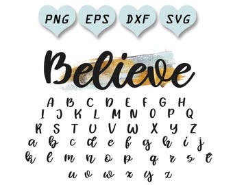 modern lettering svg, calligraphy svg, handwritten svg, font svg, alphabet svg, letters svg, alphabet cut file, letters cut file, decal