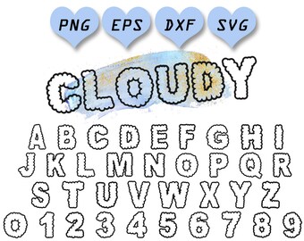 cute font svg, cartoon font svg, cute letters svg, cute alphabet svg, cloudy font svg, bubble font svg , wavy font svg, cricut font