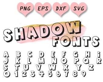 shadow fonts svg, block letters svg, block fonts svg, cartoon font svg, cartoon cut letters, cartoon cut alphabets, monogram letters