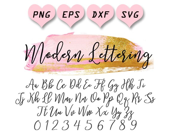 Carattere Moderno Svg Font Svg File Lettera Svg File Etsy