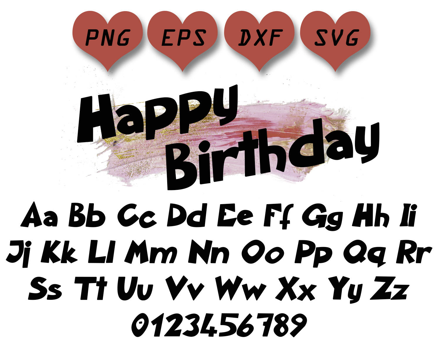 Download Birthday Font Svg Birthday Letters Svg Birthday Alphabet Etsy