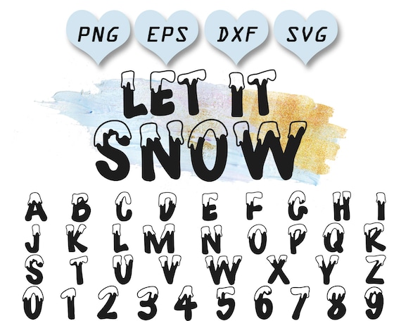 Christmas Svg Snow Font Svg Christmas Font Svg Christmas Etsy