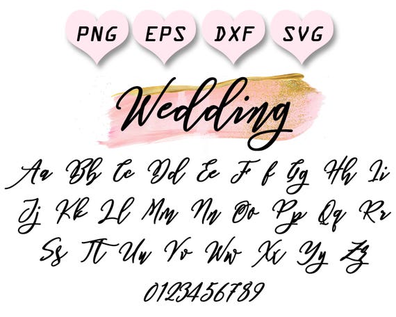 Wedding Calligraphy Wedding Letters Calligraphy Svg Letters | Etsy