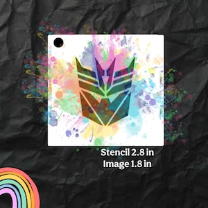 Robot Leader/Enemy Face Painting Stencil