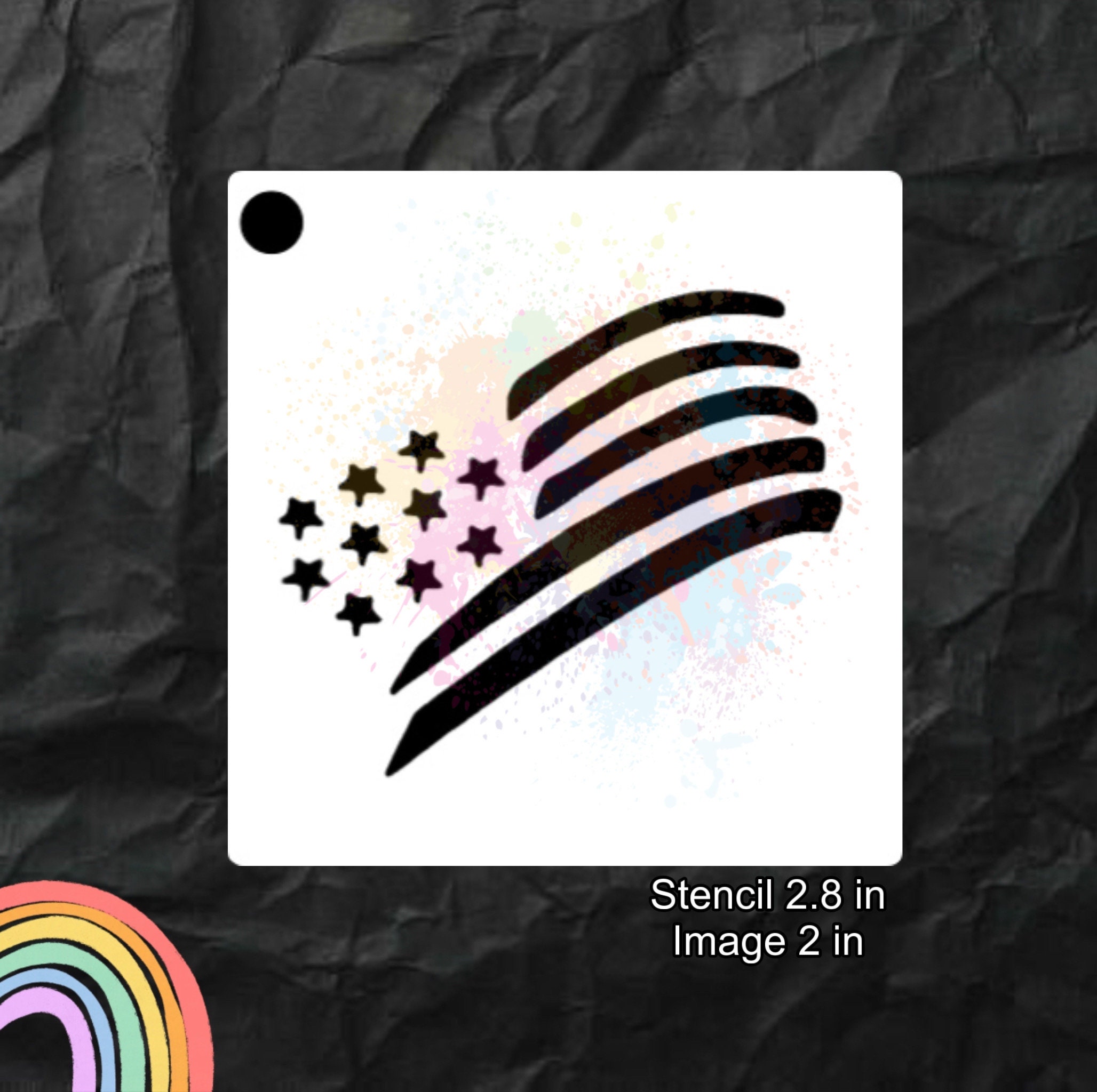 Patriotic Flag Face Painting Stencil